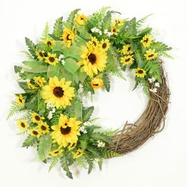 Ferns & Flowers Wreath