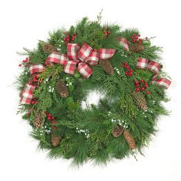 Vintage New England Christmas Wreath