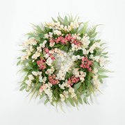 Freesias and Wildroses Spring Wreath